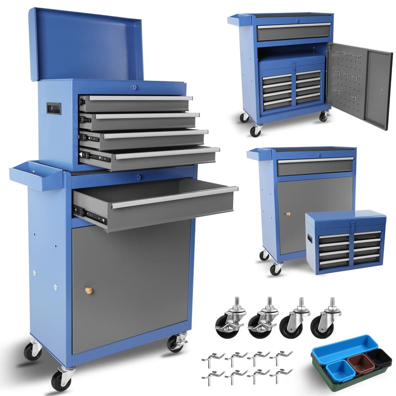 5-Drawer Tool Chest with Large Storage Cabinet