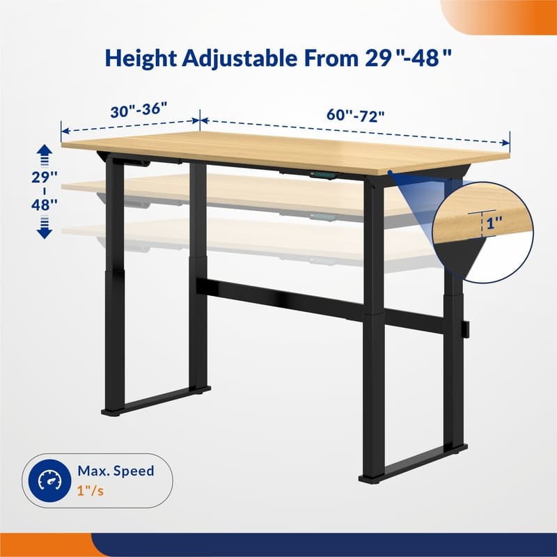 WB2QB Stable 4-Leg Electric Height Adjustable Workbench