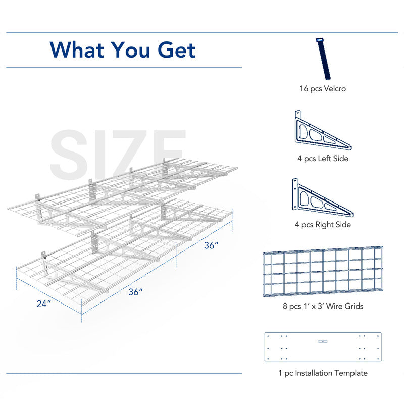 WR26 Classic 2-Pack 2' x 6' Wall Shelving