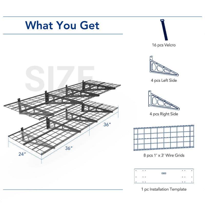 WR26 Classic 2-Pack 2' x 6' Wall Shelving