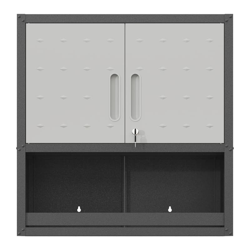 WSC5BG  Classic Black and Gray Metal Wall-Mounted Tool Storage Cabinet