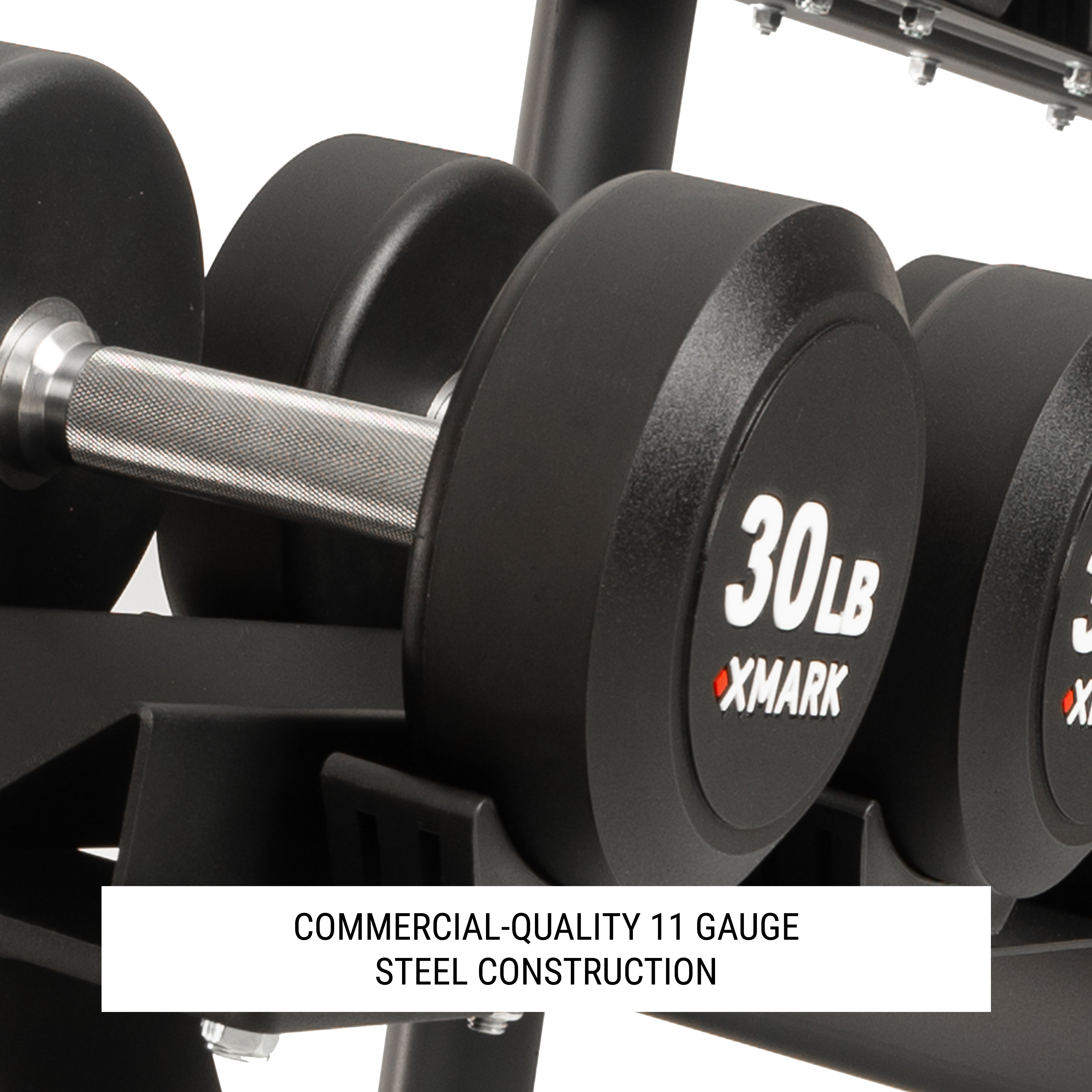 Commercial 2-Tier Dumbbell Rack - 10 Dumbbell Pairs