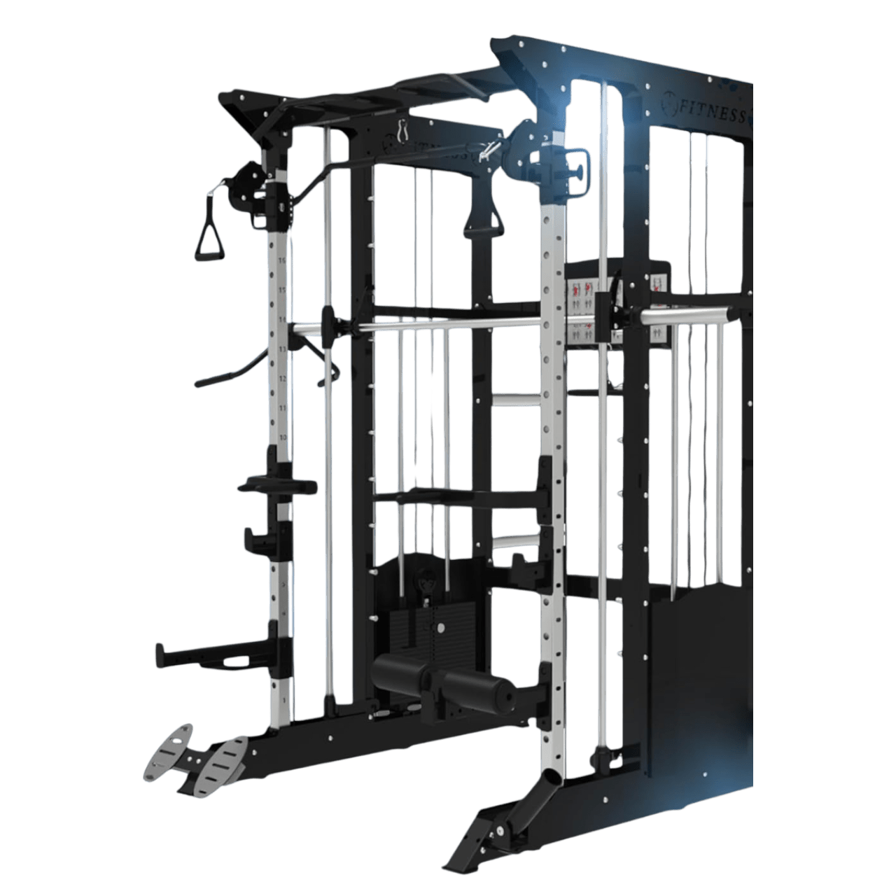 All-in-One Home Gym, Power Rack w/ Smith Machine & Functional Trainer w/ 2x - 220lb weight stacks (New) - Garage Rebel