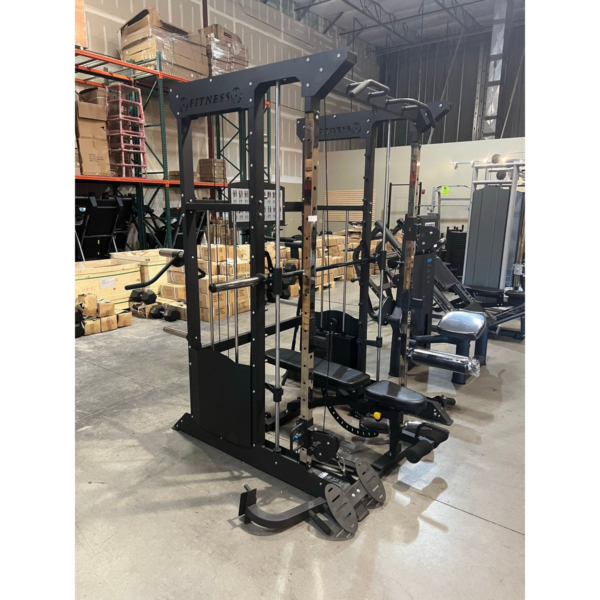 All-in-One Home Gym, Power Rack w/ Smith Machine & Functional Trainer w/ 2x - 220lb weight stacks (New) - Garage Rebel