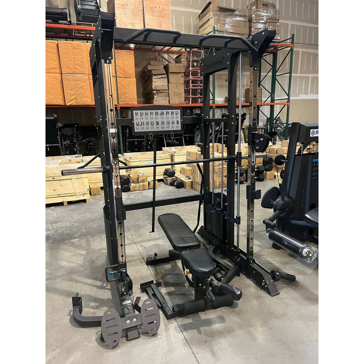 All-in-One Home Gym, Power Rack w/ Smith Machine & Functional Trainer w/ 2x - 220lb weight stacks (New) - Garage Rebel