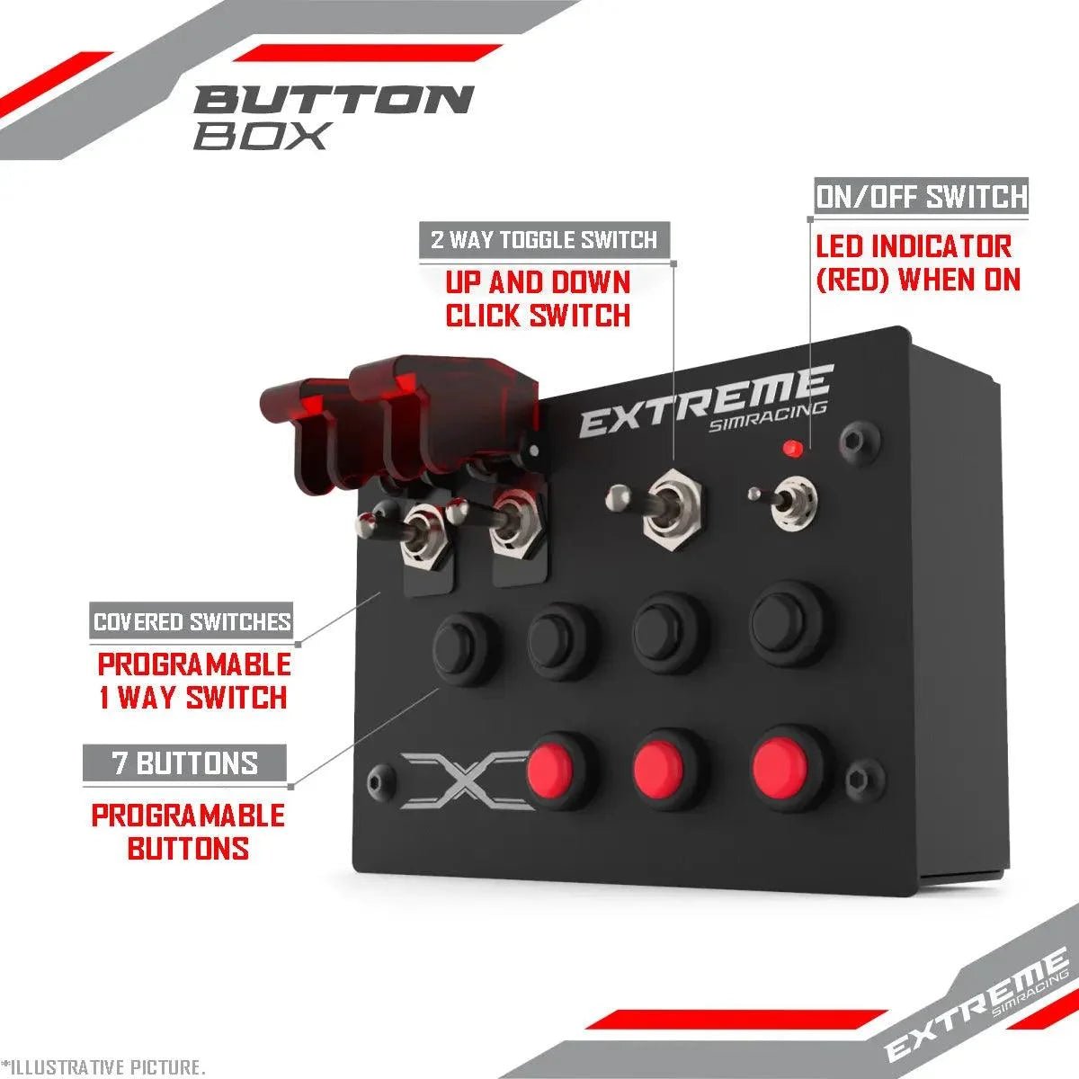 BUTTON BOX EXTREME SIMRACING - Garage Rebel