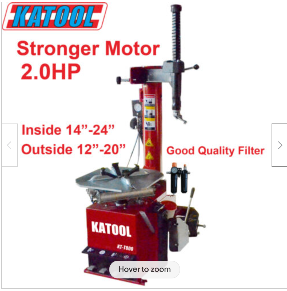 KT-T800 Wheel Clamp Tire Changer Machine 12"-24" Rims