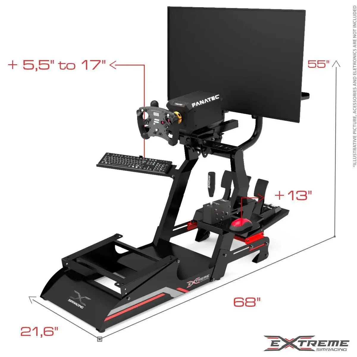 EXTREME SIM RACING CHASSIS 3.0 - FULL OF ACCESSORIES - Garage Rebel