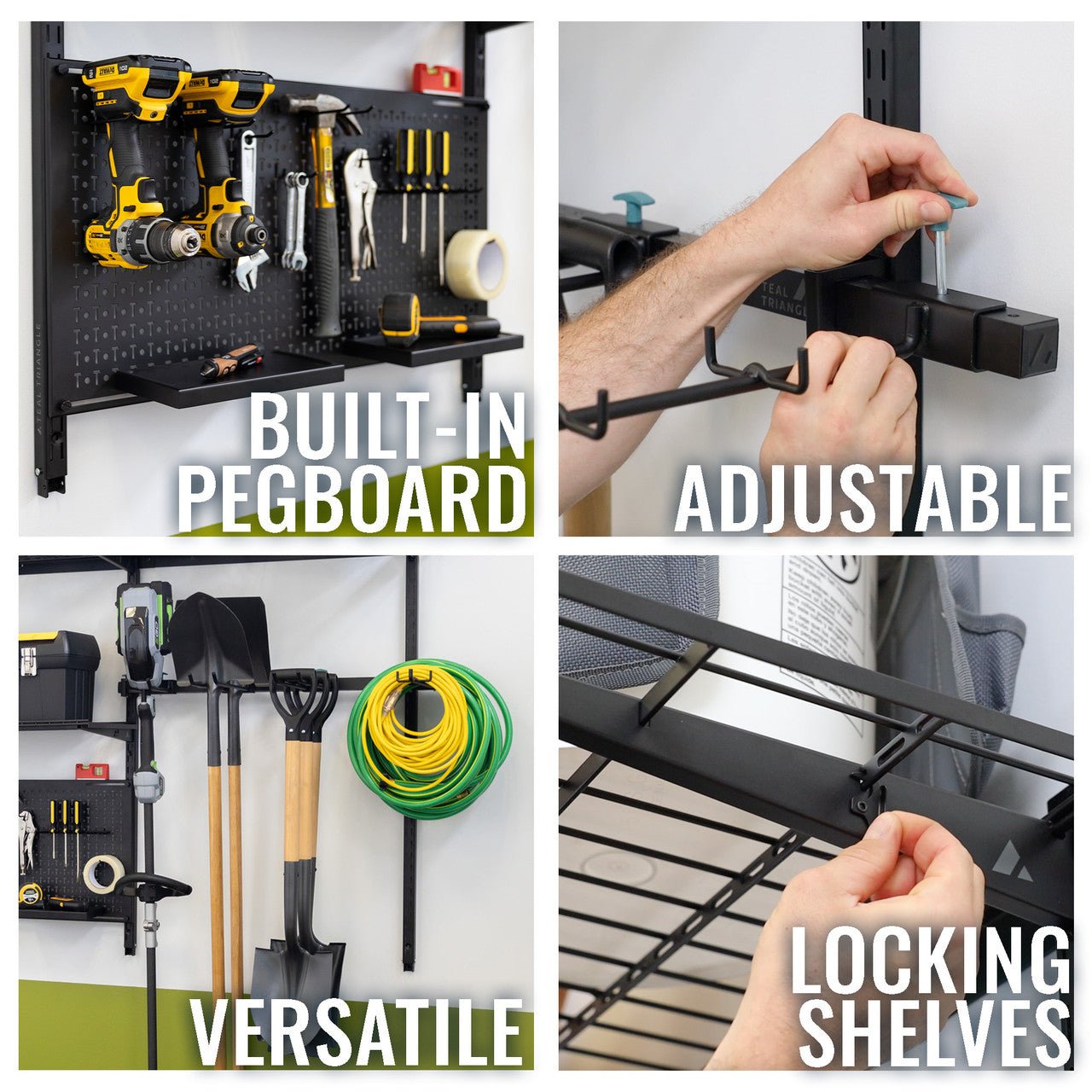 G - Tool Pro | Adjustable Wall Storage System | Holds 500 lbs - Garage Rebel