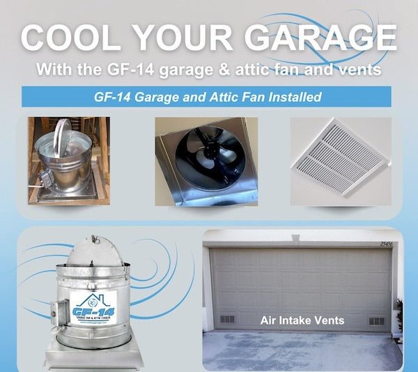 GF - 14 Garage Fan and Attic Cooler - Garage Rebel