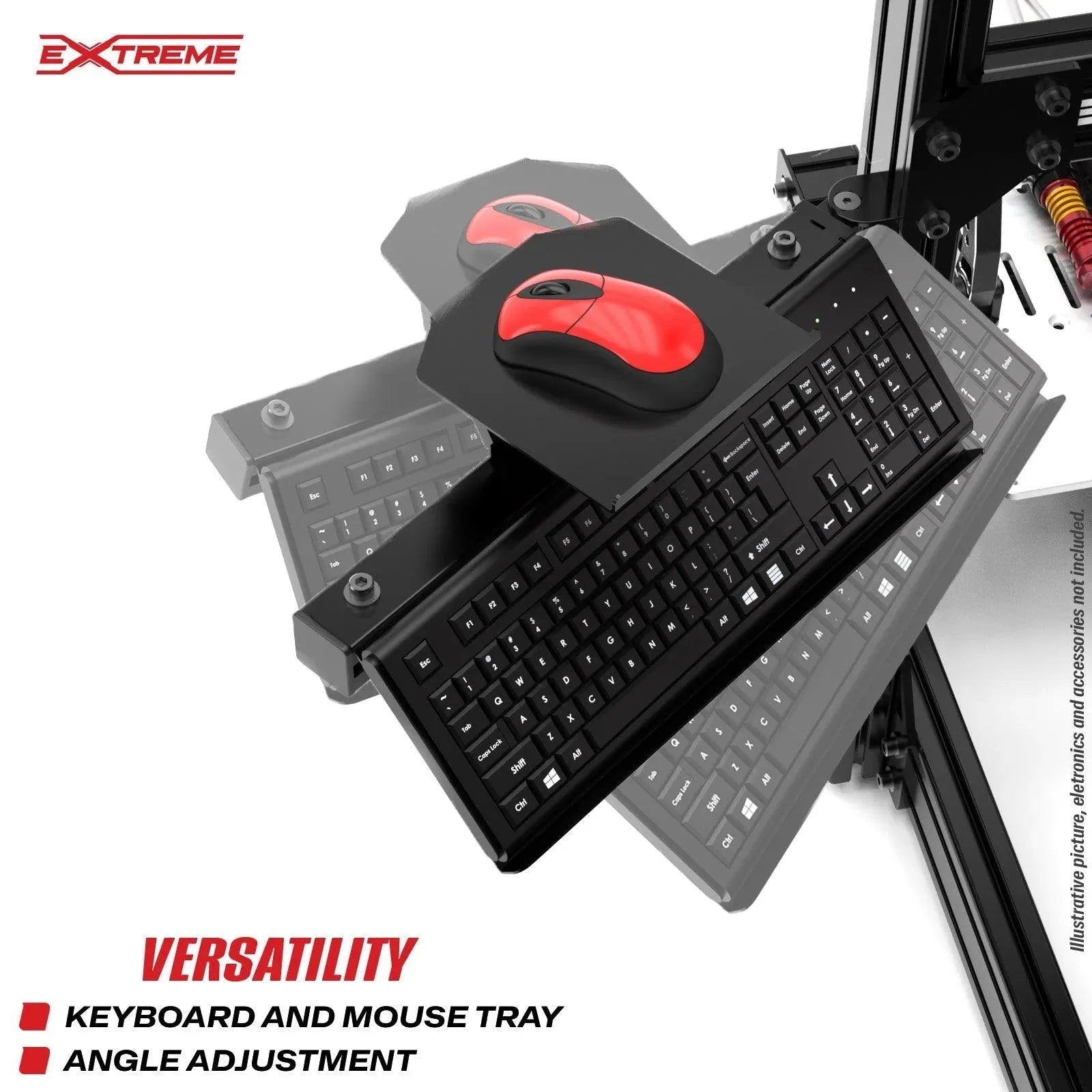 KEYBOARD AND MOUSE MOUNT FOR AX80 OR ANY ALUMINUM CHASSIS 80X40 - Garage Rebel