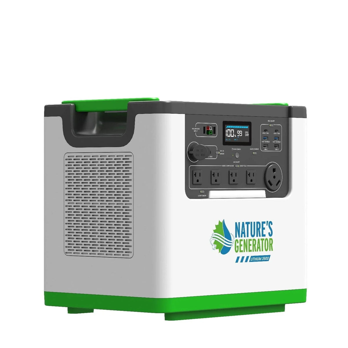 Nature's Generator Lithium 3600 Solar Generator and Transfer Switch - Garage Rebel