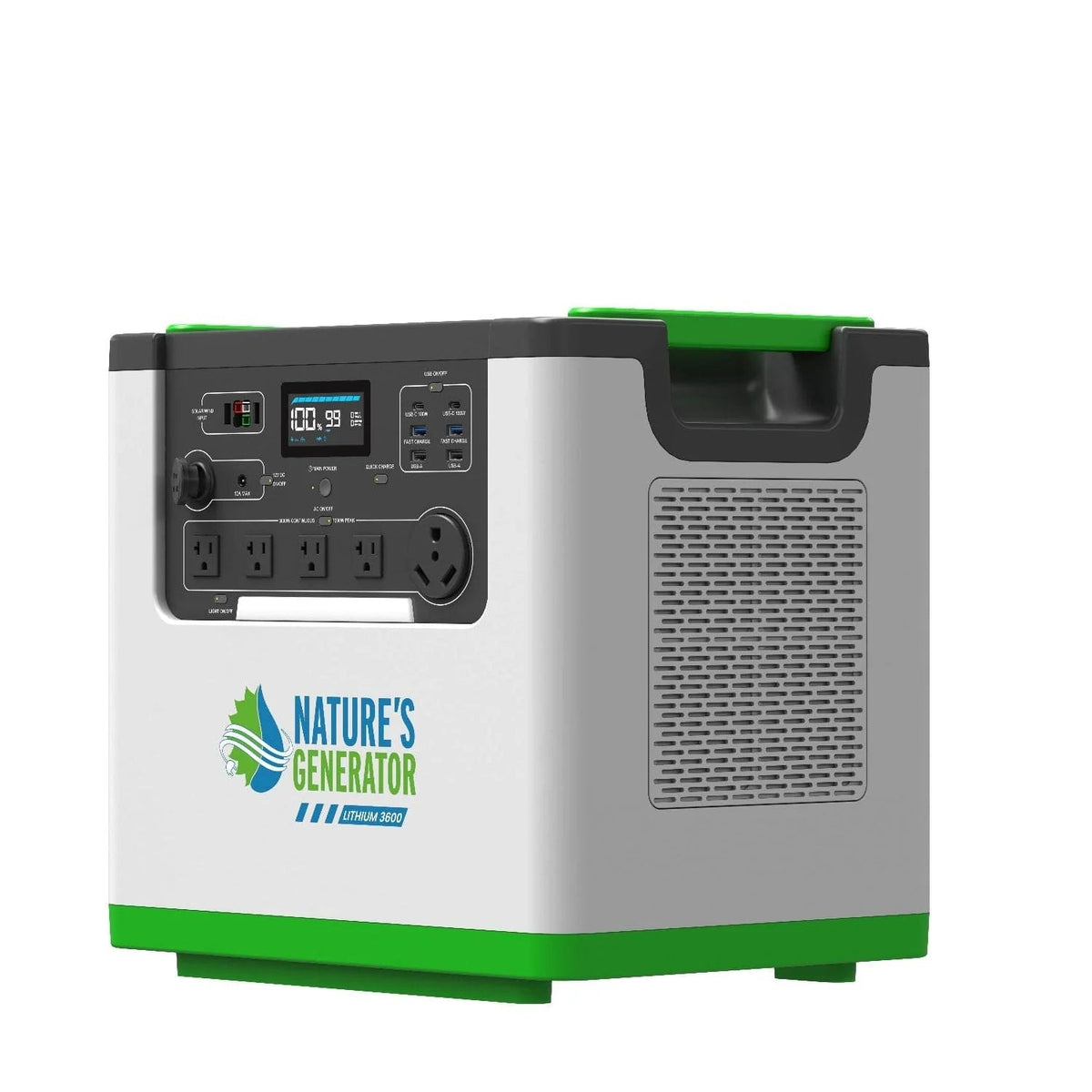 Nature's Generator Lithium 3600 Solar Generator and Transfer Switch - Garage Rebel