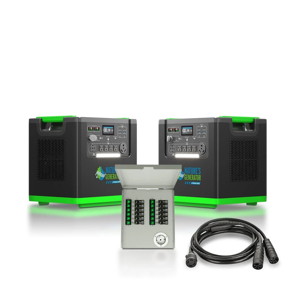 Nature's Generator Lithium 6000 and Transfer Switch - Garage Rebel