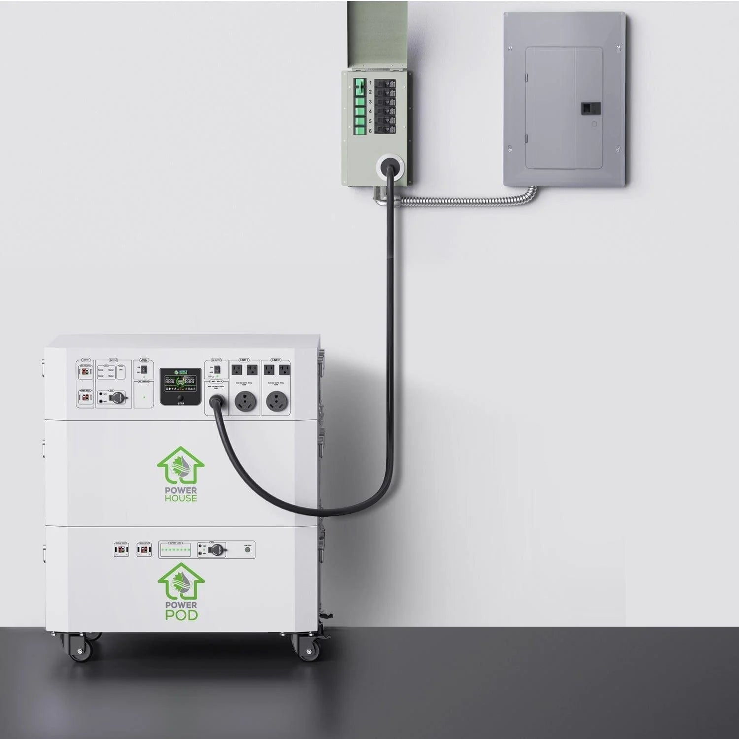 Nature’s Generator Powerhouse with Solar Panel and Transfer Switch