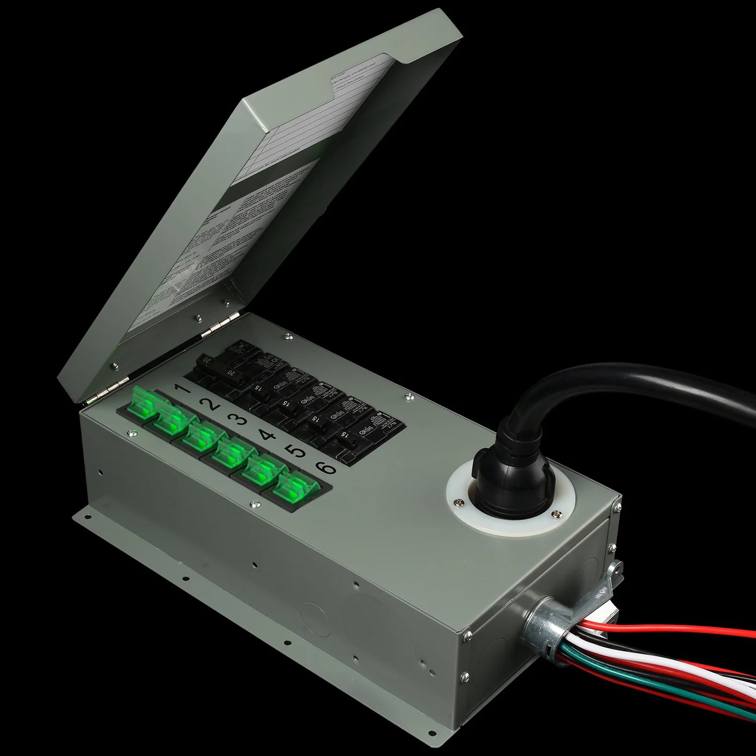 120V/240V 30A 6-Circuit Non-Automatic Transfer Switch