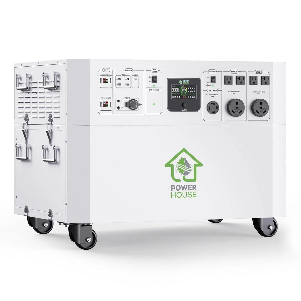 Nature’s Generator Powerhouse with Solar Panel and Transfer Switch - Garage Rebel