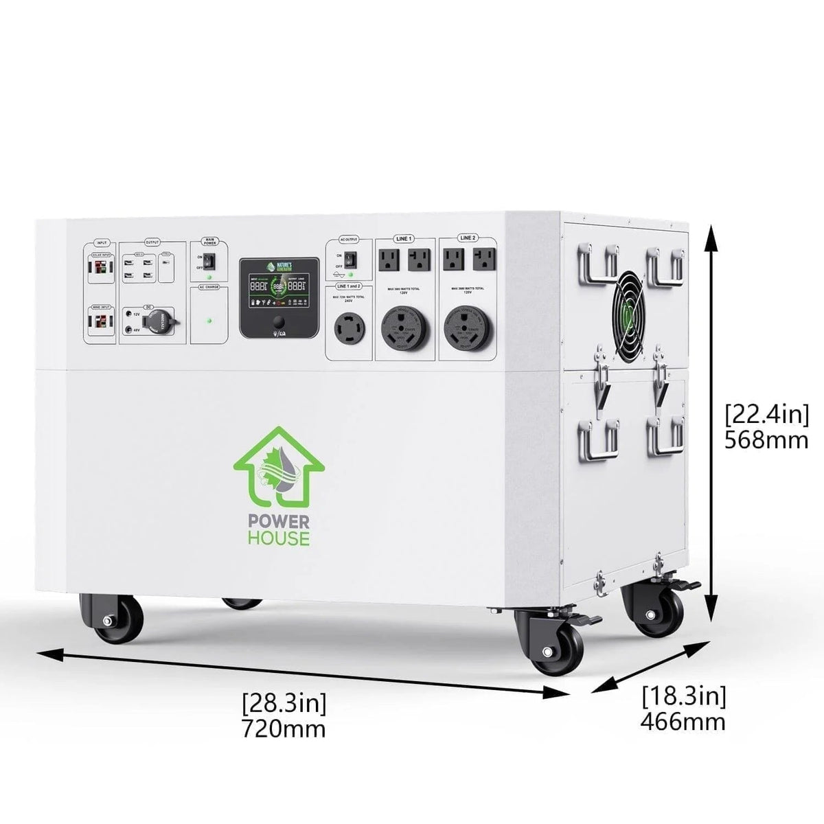 Nature’s Generator Powerhouse with Solar Panel and Transfer Switch - Garage Rebel