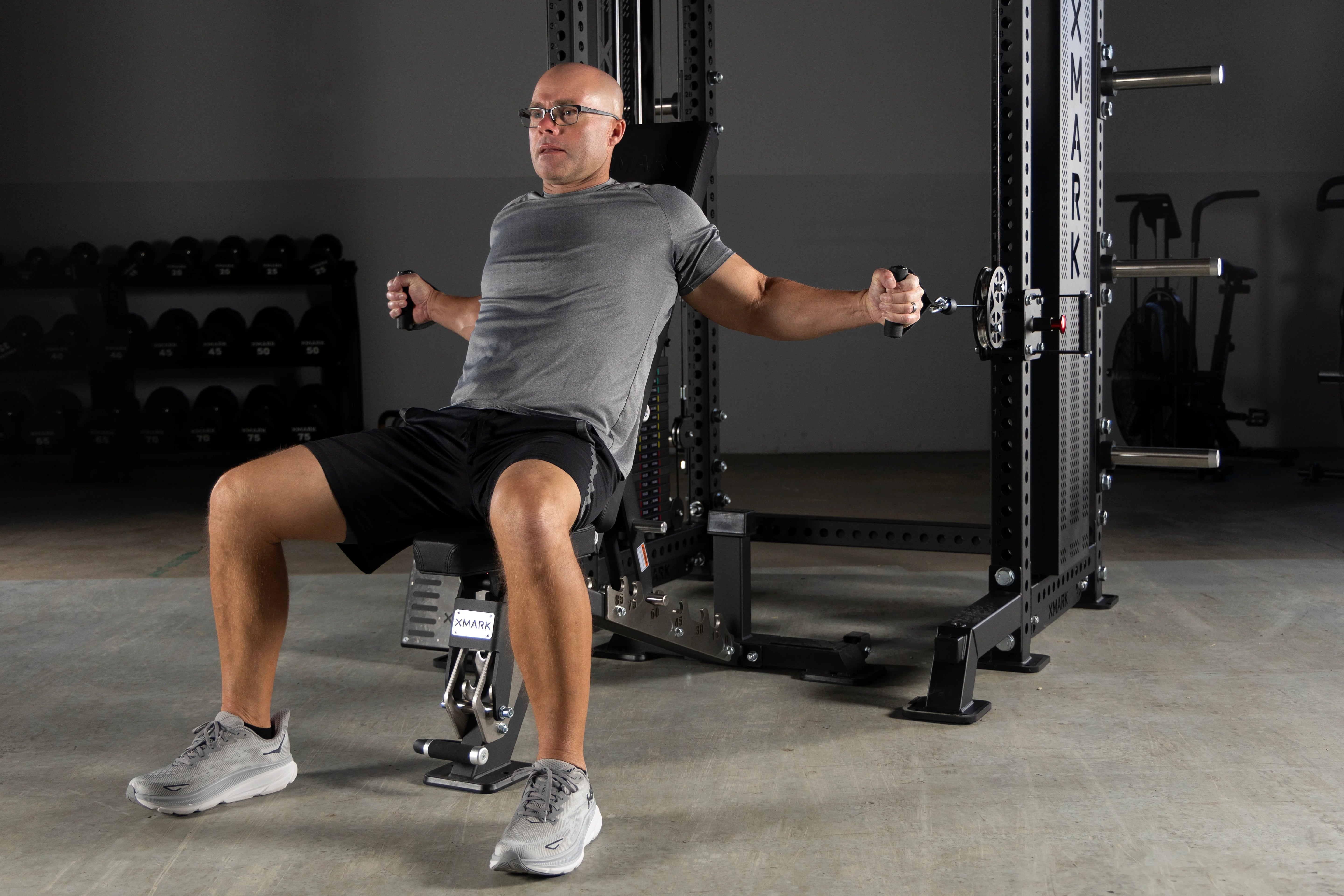 Commercial Half Rack Functional Trainer, Dual 220-Pound Stacks