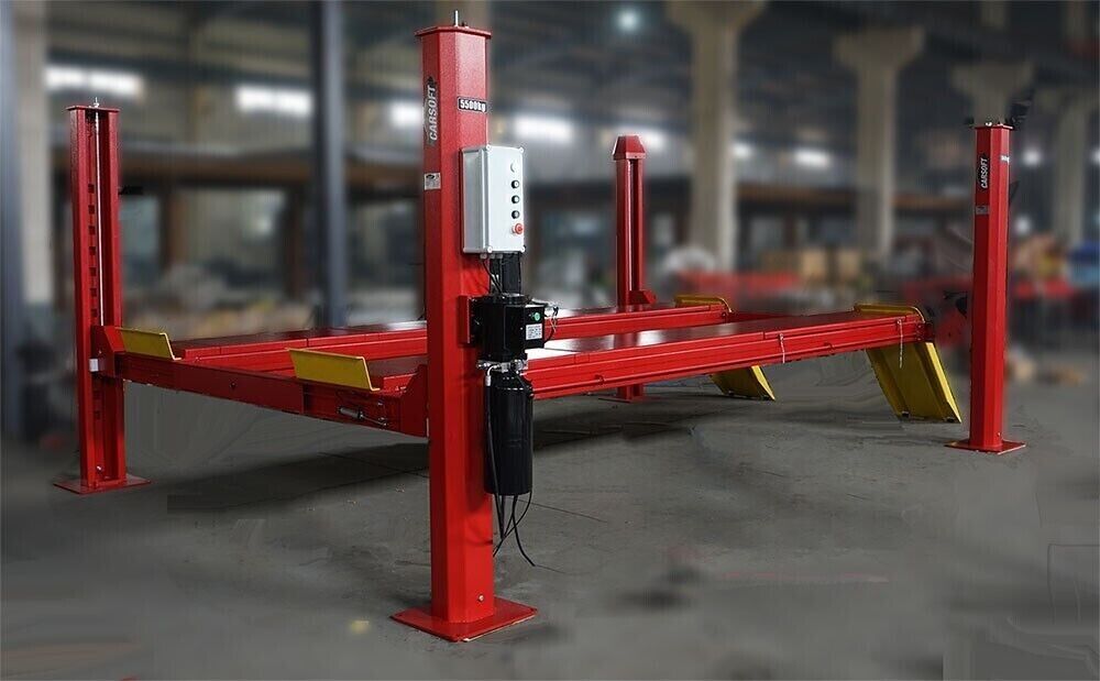 KT-4H150 Heavy Duty 4-Post Alignment Lift 15,000lbs Capacity (Rolling Jack Included)