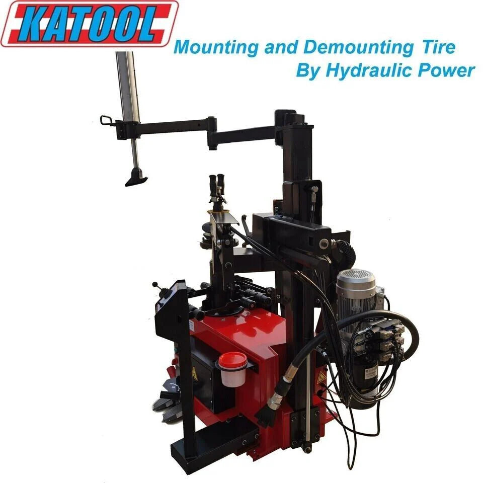 Katool automatic hydraulic tire changer AK-T900 wheel balancer KT-B750 combo leverless center 30 w/ adaptors