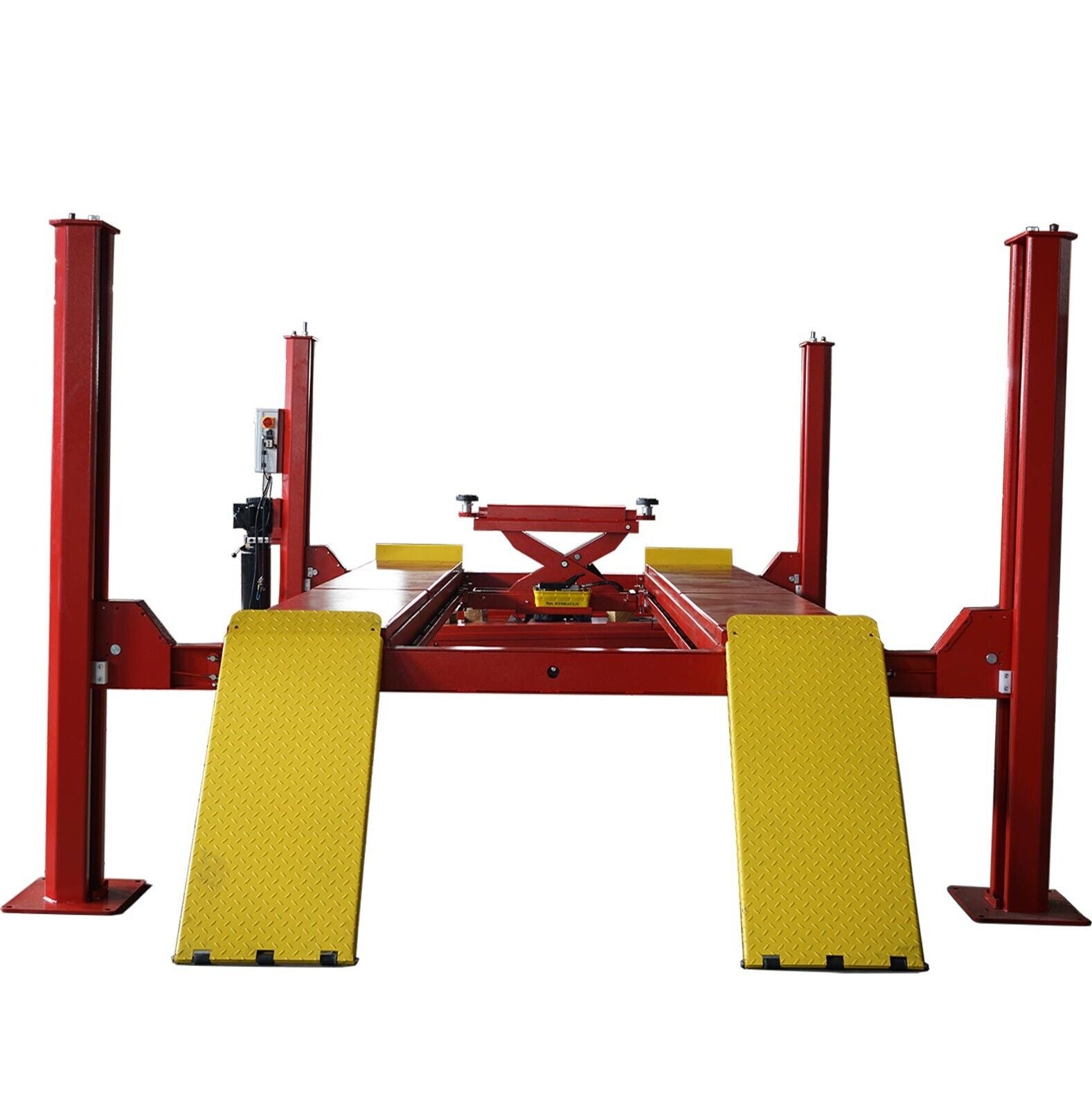 KT-4H150 Heavy Duty 4-Post Alignment Lift 15,000lbs Capacity (Rolling Jack Included)