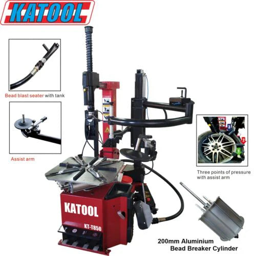 Combo 9: Tire Changer KT-T850 & Wheel Balancer KT-B750 w/ adaptors