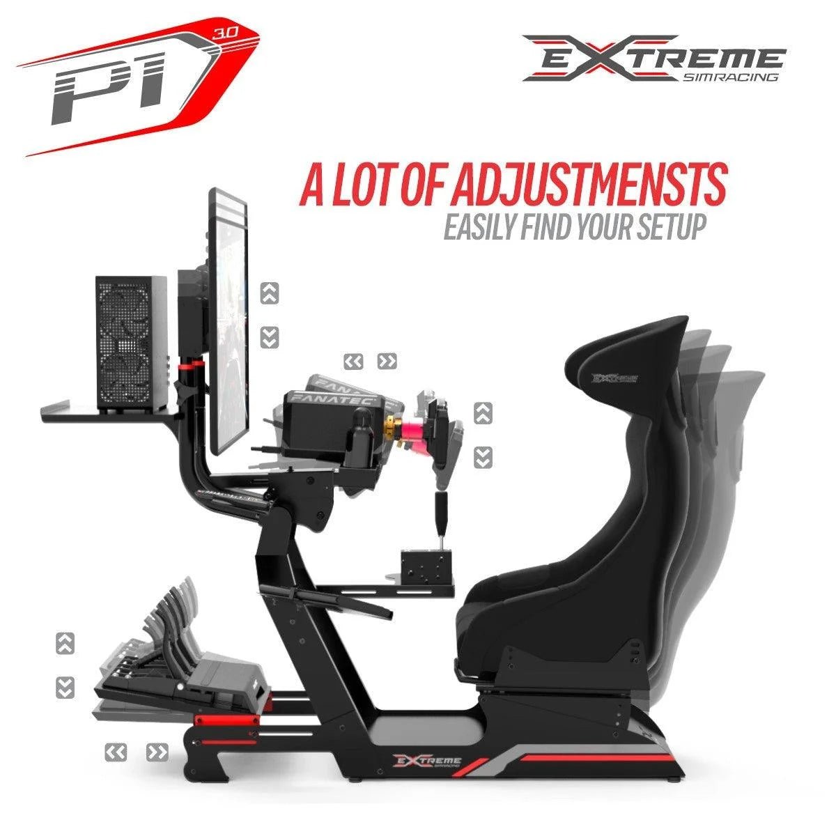 SIM RACING COCKPIT P1 3.0 FULL ACCESSORIES - Garage Rebel