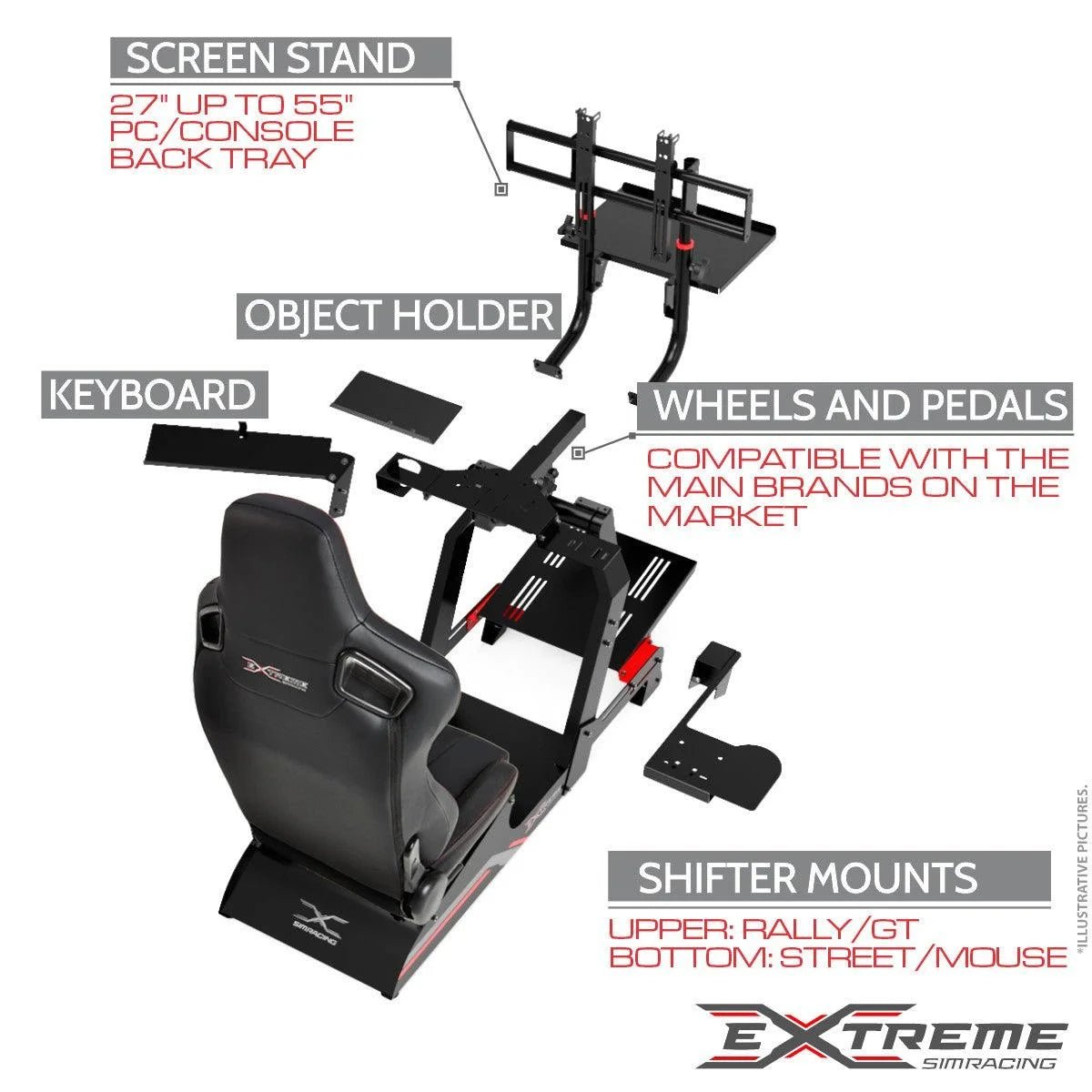 SIM RACING COCKPIT XT PREMIUM 3.0 FULL ACCESSORIES - Garage Rebel
