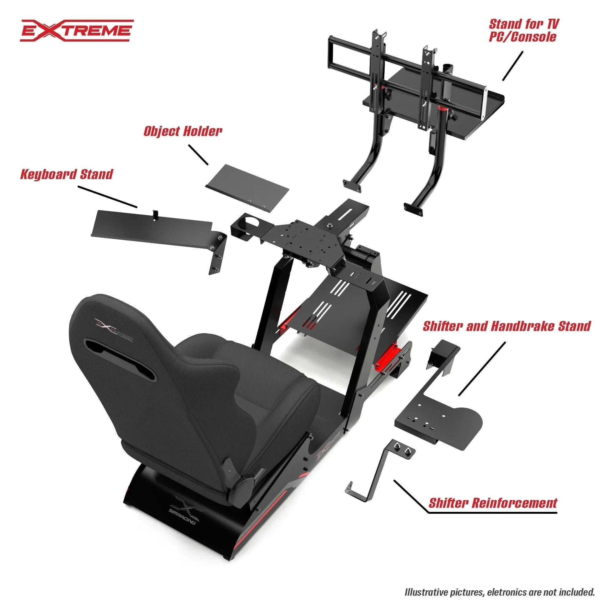 SIM RACING COCKPIT XT PREMIUM LITE 3.0 FULL ACCESSORIES - Garage Rebel