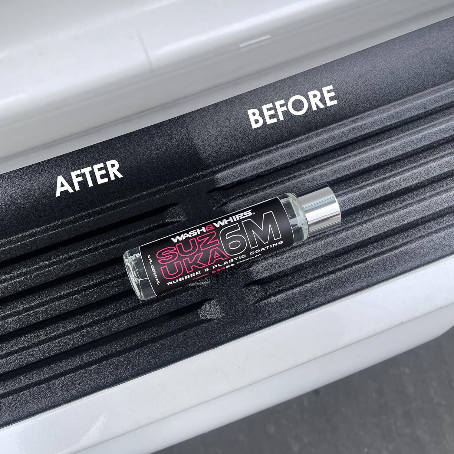 Suzuka 6M Rubber & Plastic Coating [Restores and Brings Back Black]: Concentrated Formula Non-Greasy, 60ml - Garage Rebel