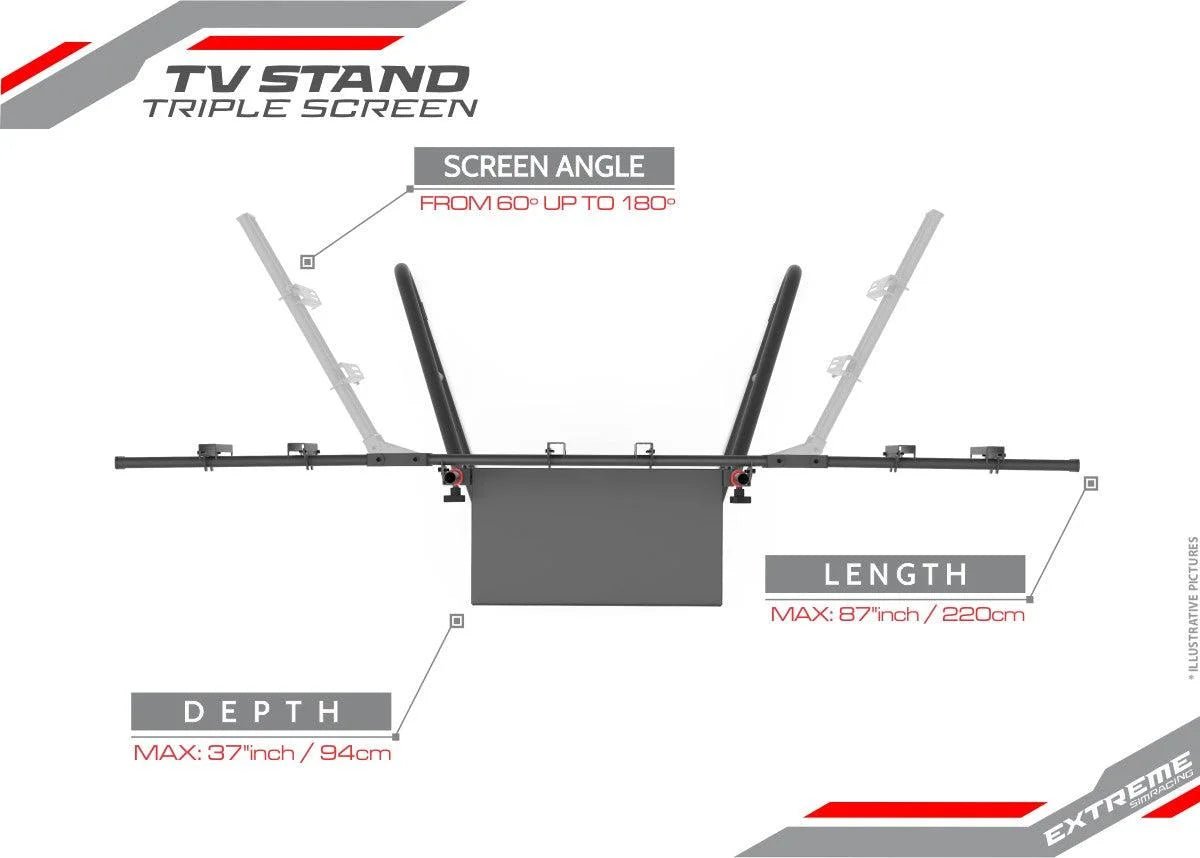 TRIPLE SCREEN TV STAND - Garage Rebel