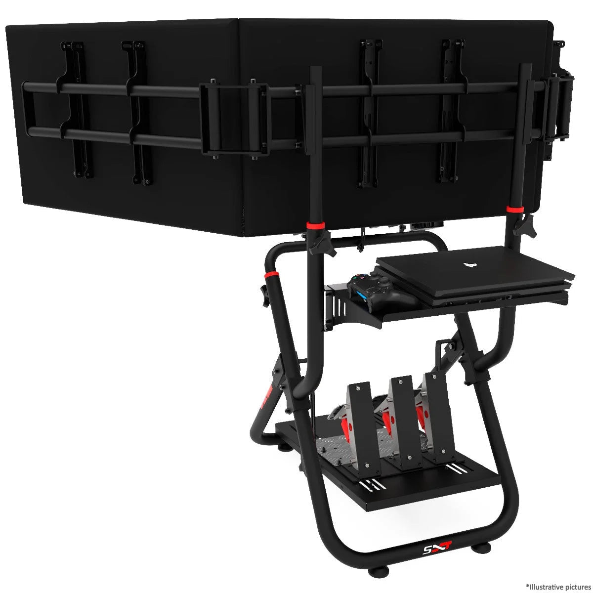 TV STAND TRIPLE SCREEN - FITS SXT V2 MODEL - Garage Rebel
