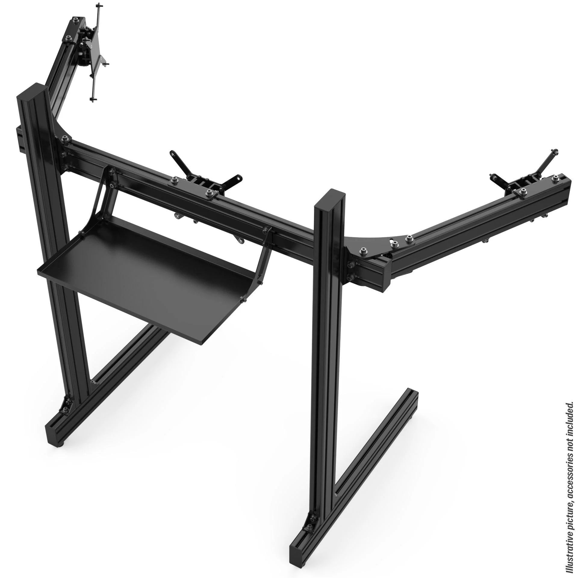 UNIVERSAL PC/DESKTOP REAR TRAY FOR TV STANDS IN ALUMINUM PROFILE - Garage Rebel